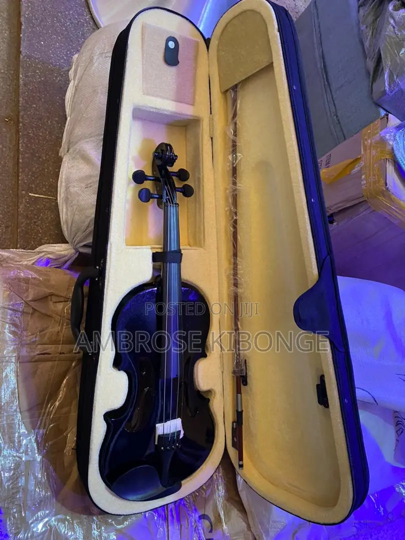 Black Original Clear Sound 4/4 Acoustic Violin Full Package