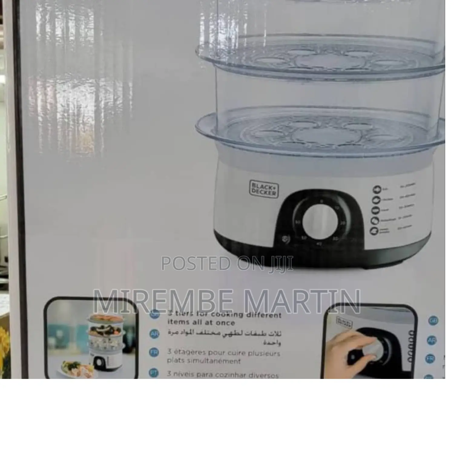 Black Decker 3 Tier Electric Food Steamer.