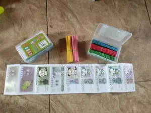 Brand New Kids 100 Counting Sticks With Paper Notes