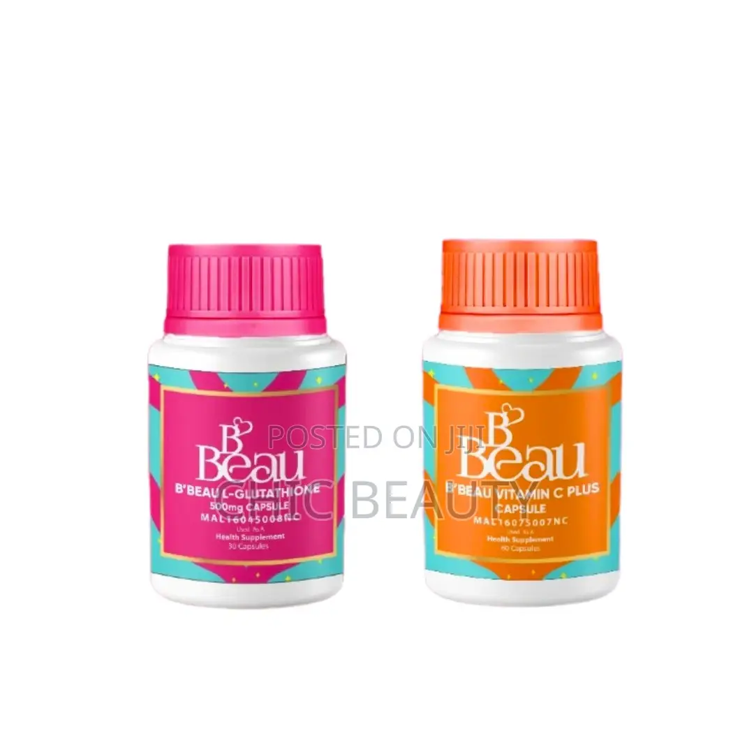 Satin Skinz B’Beau Set, L-Glutathione 60 Caps Vitamin C 60 Caps,