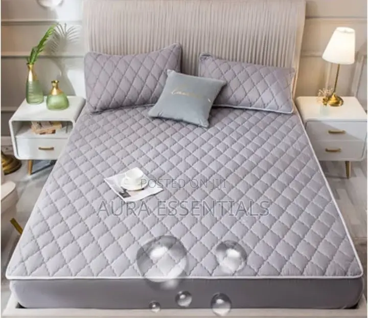 Premium Cotton Printed Quilted Mattress Cover