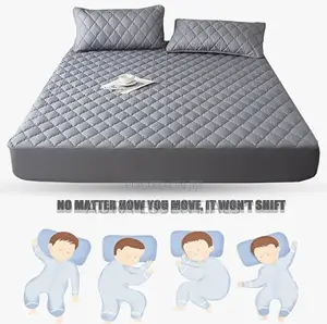 Premium Cotton Printed Quilted Mattress Cover