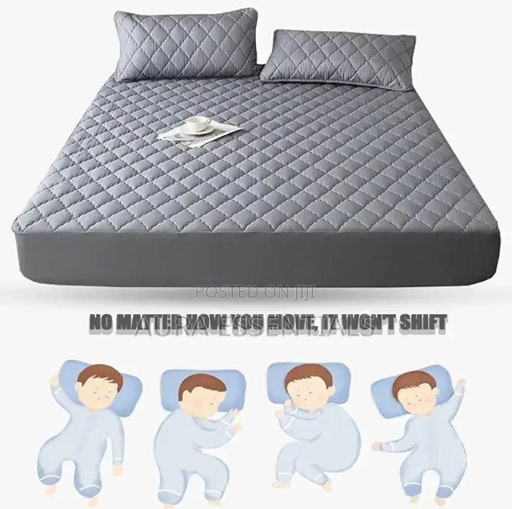 Premium Cotton Printed Quilted Mattress Cover