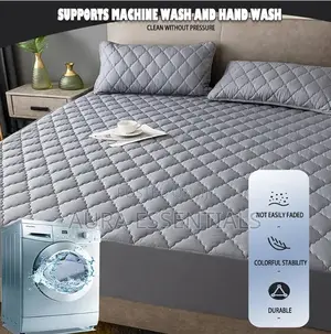 Premium Cotton Printed Quilted Mattress Cover