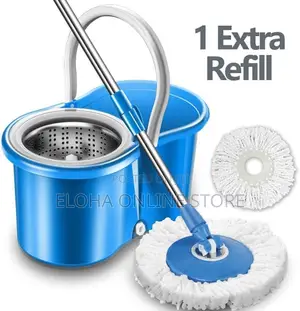 3 Colors] Easywring 360° Head Spin Dry Floor Mop Bucket
