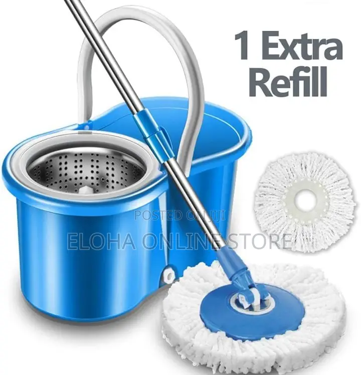 3 Colors] Easywring 360° Head Spin Dry Floor Mop Bucket