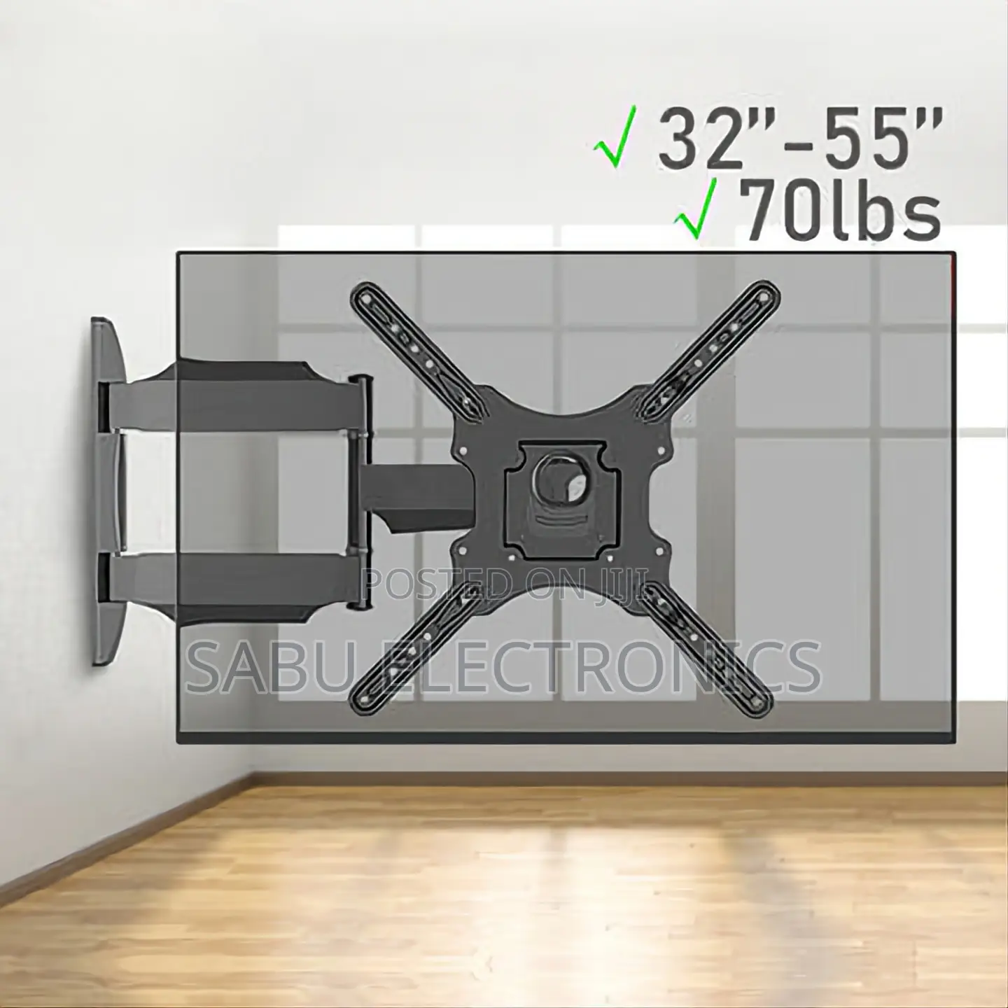 Rotating Tv Wall Mount With Cable Managment - Swivel 18degre