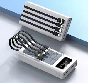 New Portable Charging Solar Power Bank With Built-in Cables