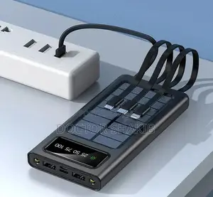 New Portable Charging Solar Power Bank With Built-in Cables