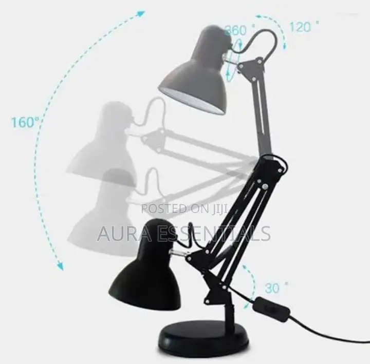 Flexible Swing Arm Clip on Desk Reading Lamp