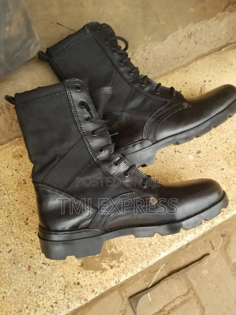 Security Uniforms Qualify Leather Shoes