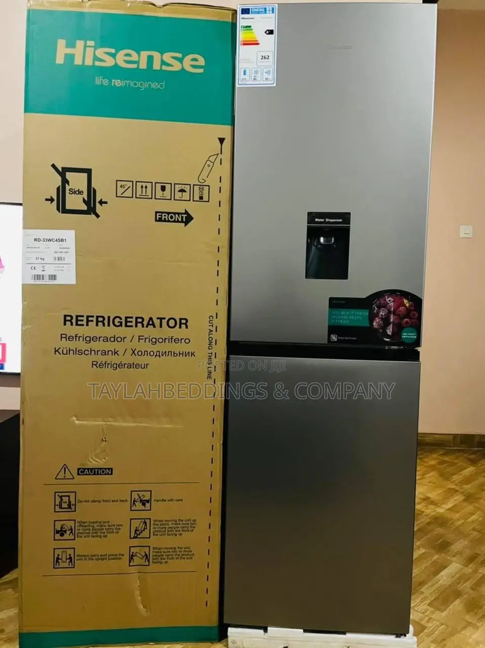 Hisense 330L Double Door Fridge With Dispenser