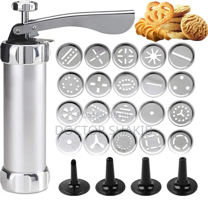 Stainless Steel New Cookie Press Gun Kit