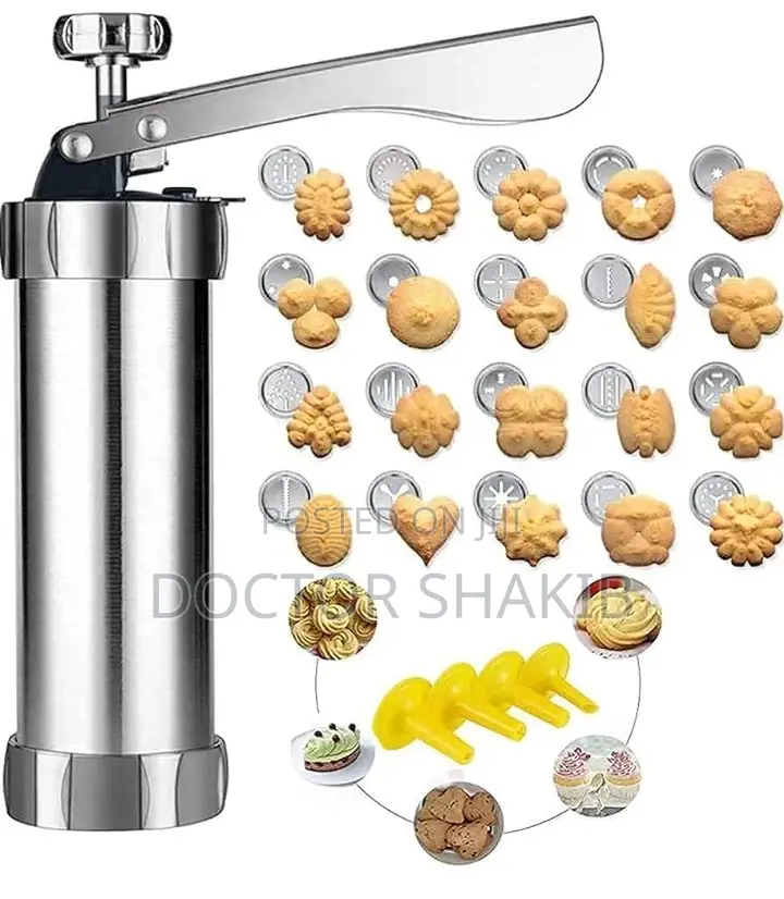 Stainless Steel New Cookie Press Gun Kit