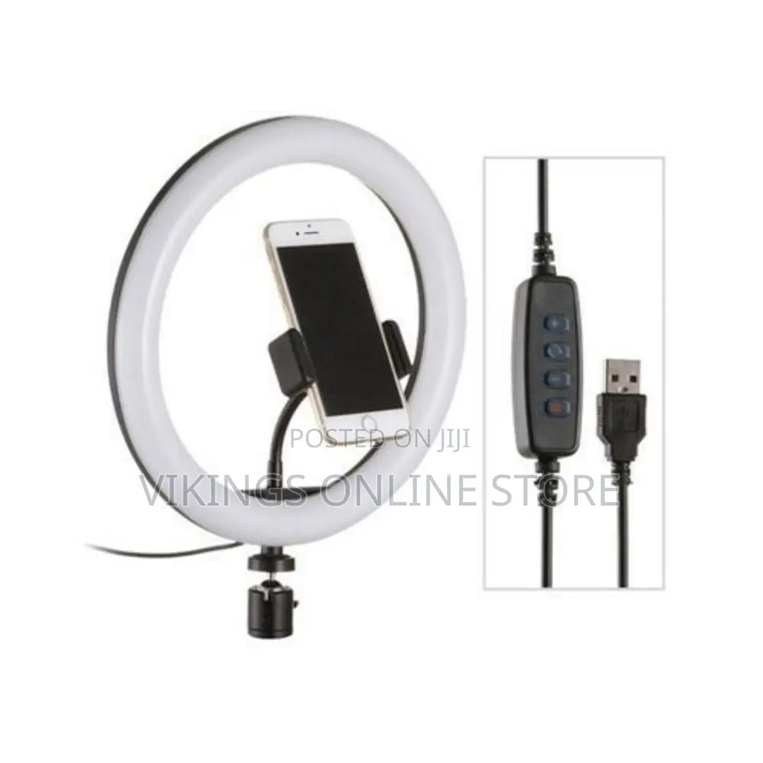 10 Inch Ring Light With No Tripod Stand - White