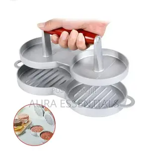 Non-Stick Heavy Duty Aluminum Double Burger Press