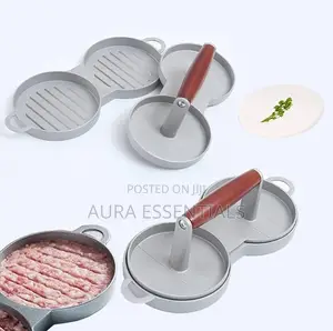 Non-Stick Heavy Duty Aluminum Double Burger Press