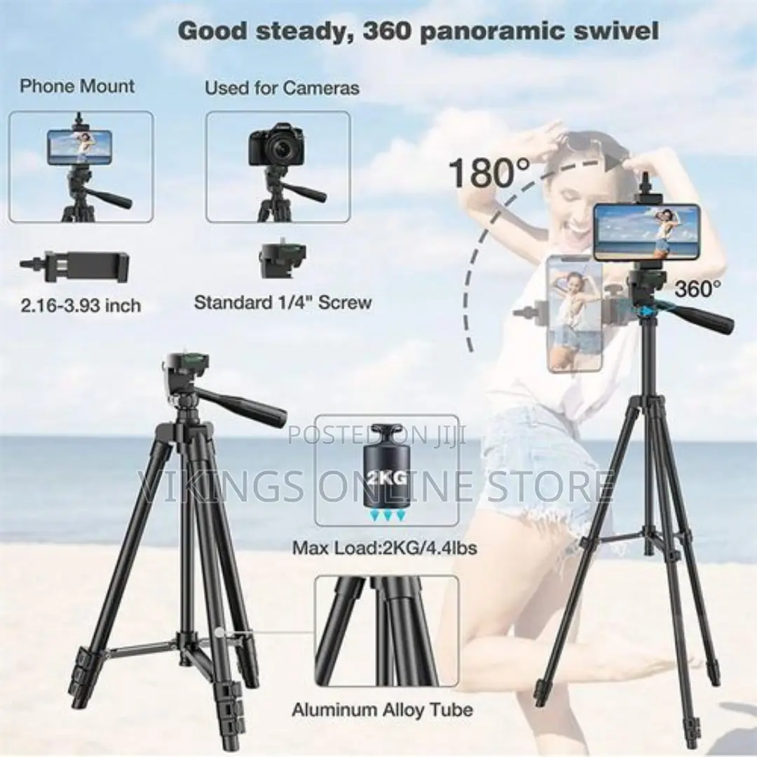 Portable Telescopic Smartphone Tripod With Phone Holder