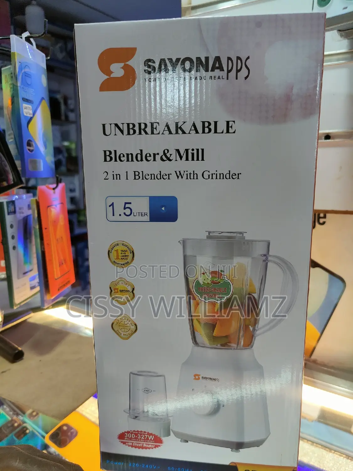 Sayona Blender/Juice Blender/2in1 Blender/1.5l Blender