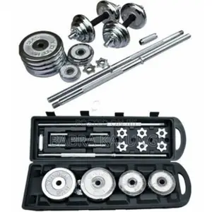 Photo - York Fitness Barbell Dumbbells Set 50kg _ Silver