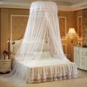 Round Double Decker Mosquito Net - Free Size - White