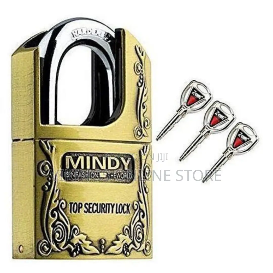 Mindy Secure Padlock-Made of Steel - Golden.