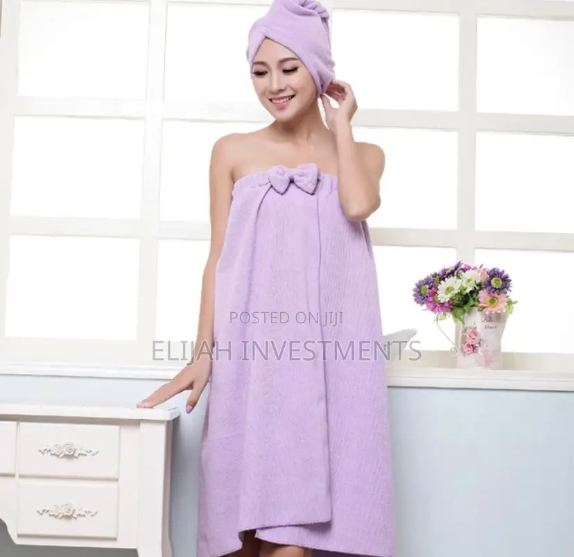 2pcs Comfy Absorbent Microfiber Spa/Bath Body Wrap