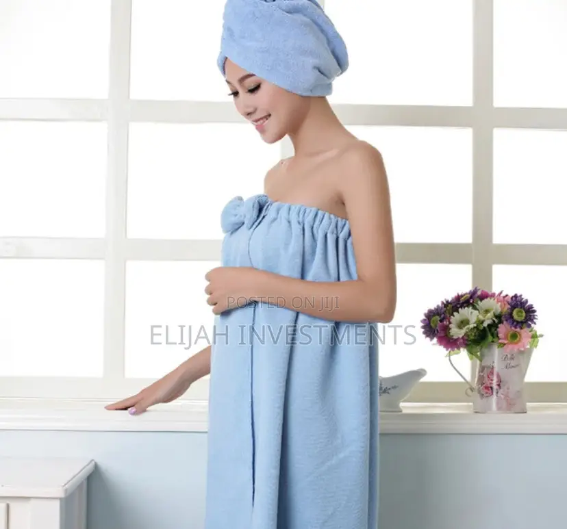 2pcs Comfy Absorbent Microfiber Spa/Bath Body Wrap