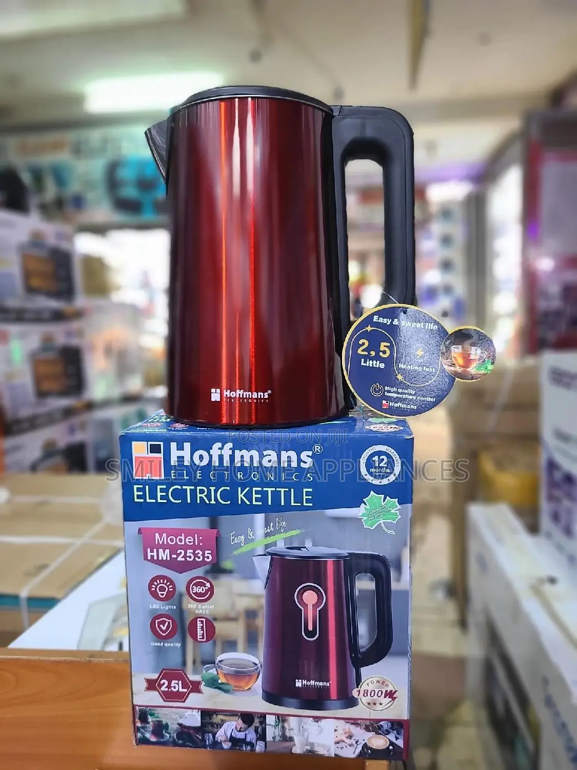 Hoffmans 2.5ltrs Water Electric Kettle