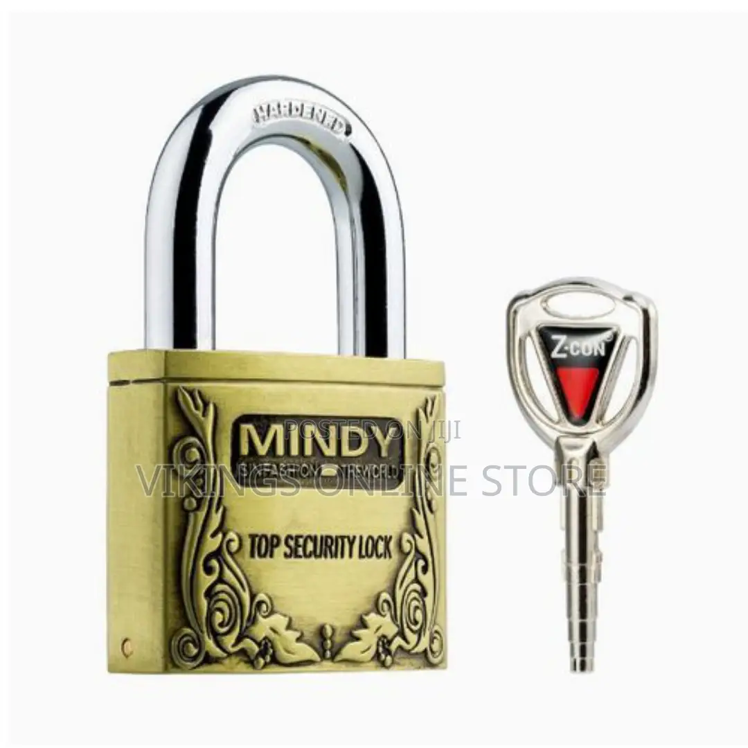 Mindy Top Anti-Burglar Theft Security Padlock - Gold,Silver