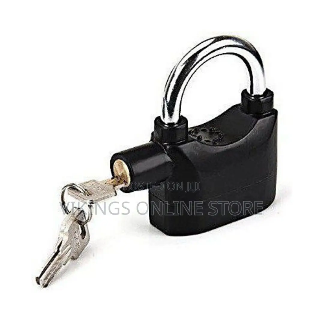 Siren Alarm Padlock -Zinc Alloy - Black