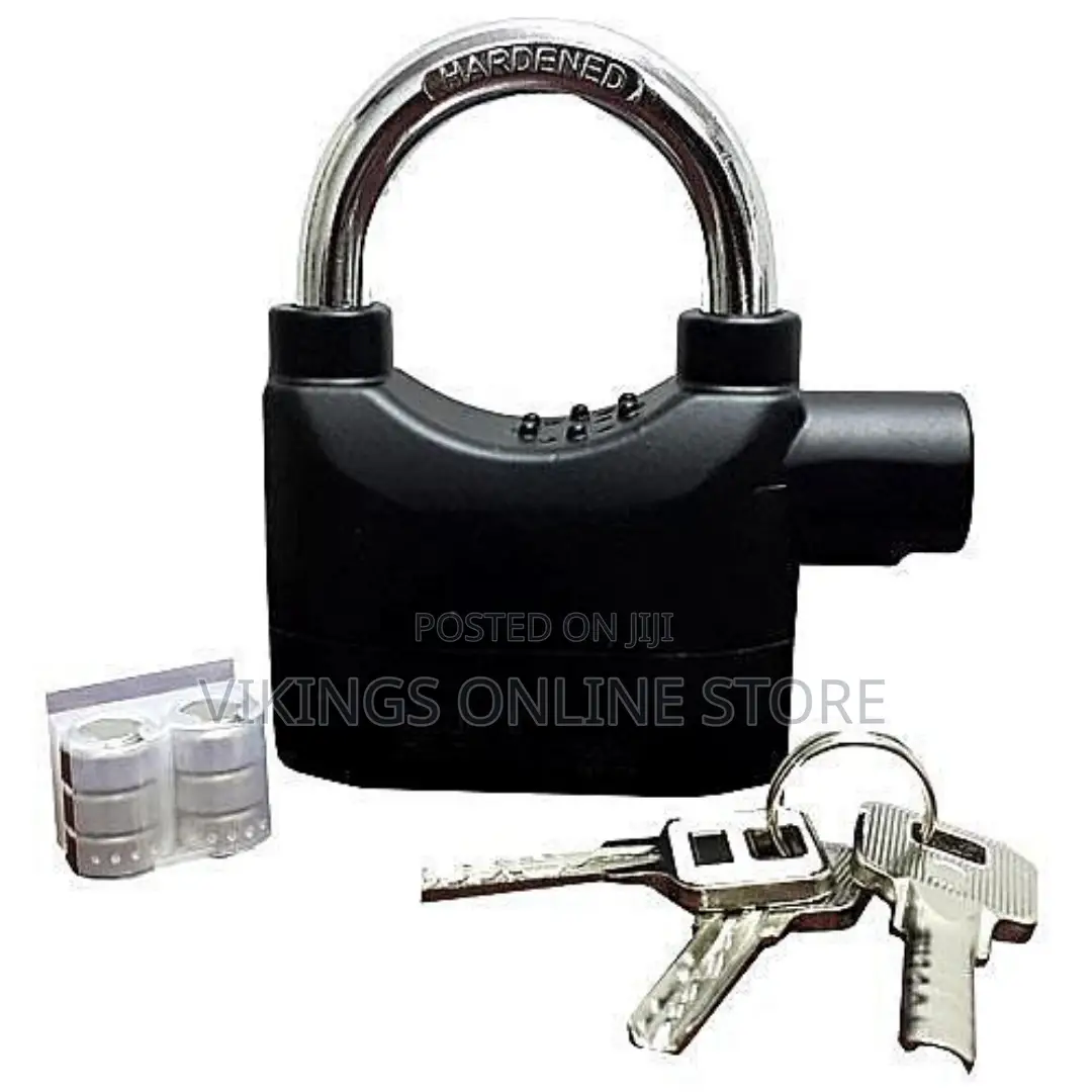 Siren Alarm Padlock -Zinc Alloy - Black