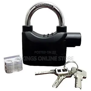Siren Alarm Padlock -Zinc Alloy - Black