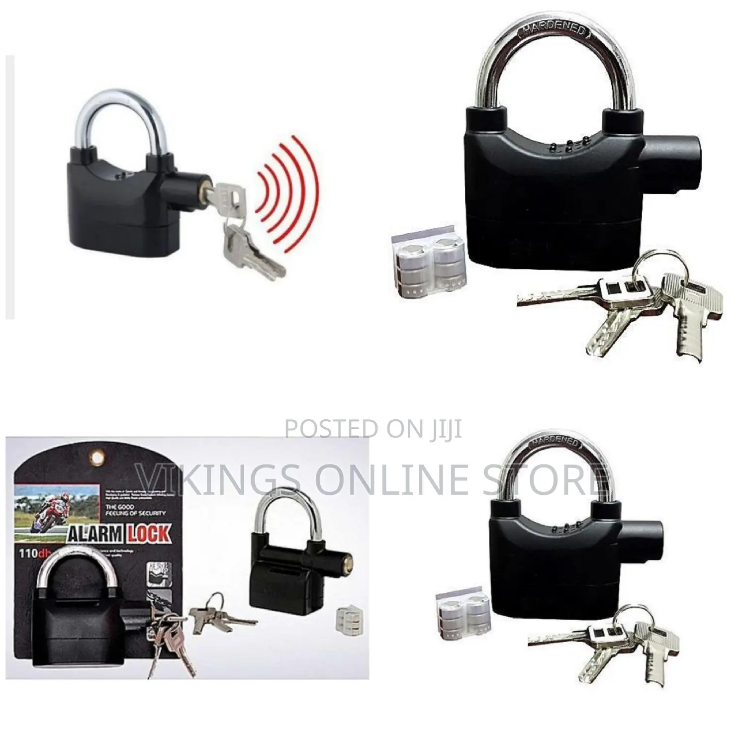 Super Security Alarm Padlock - Black