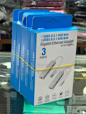 USB 3.0 Hub With Gigabit Ethernet Port