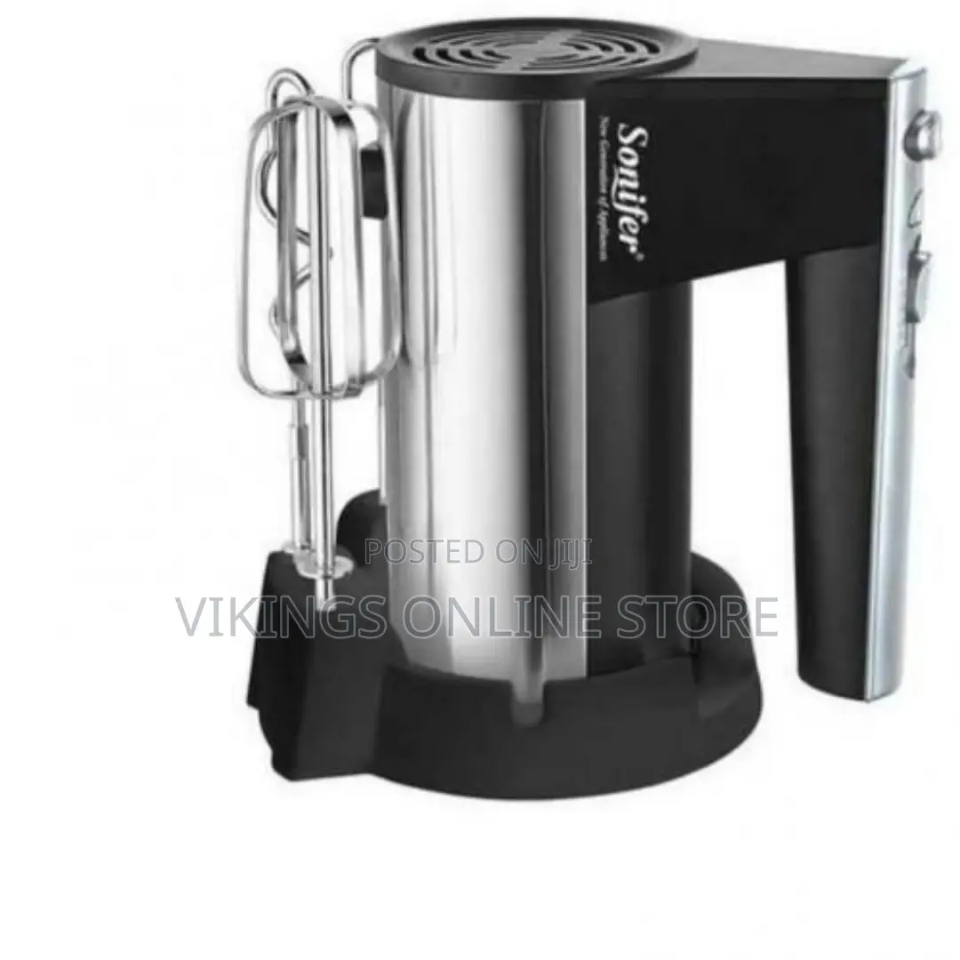 Sonifer Stainless Steel Hand Mixer 5 Speed SF-7002- Silver