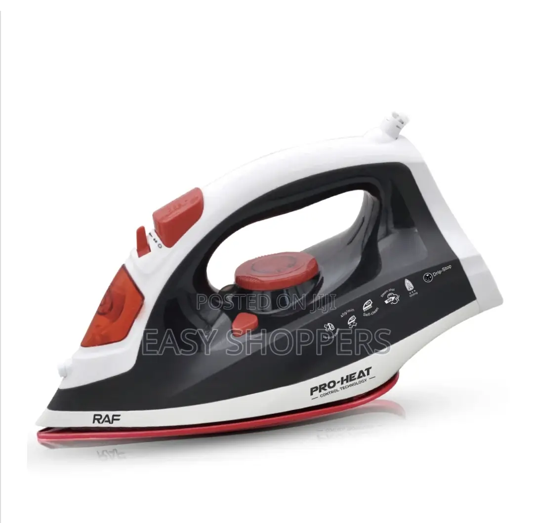 RAF Electric Steam Iron Red and Black