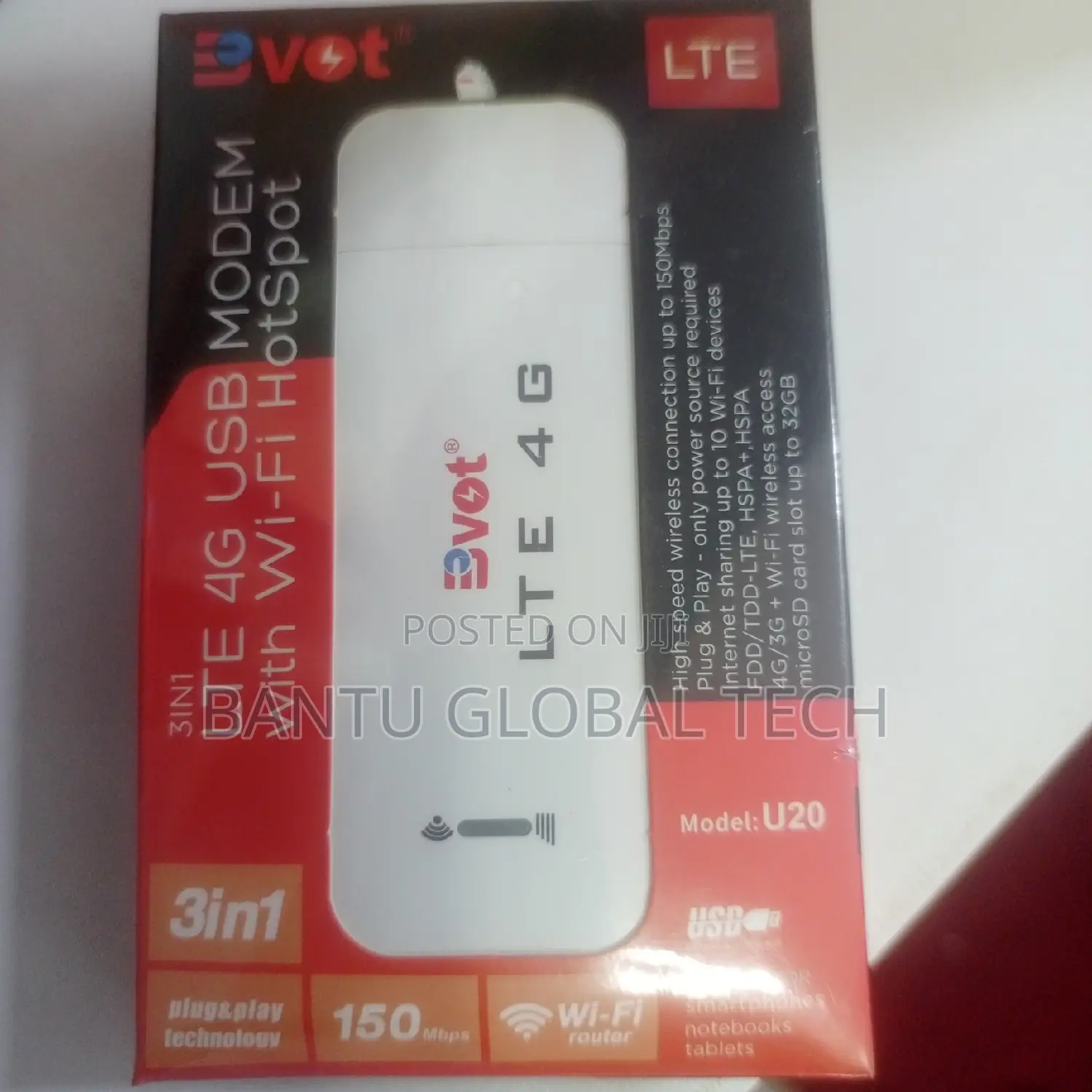 BVOT 4G LTE Sim Card Unlocked Wi-Fi Modem