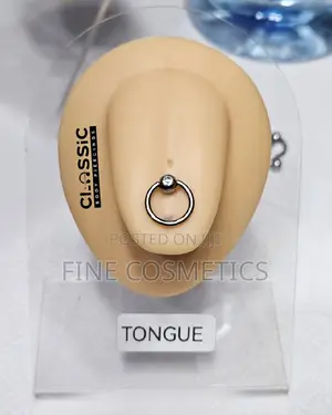 Steel Tongue Barbell Ball Ring Slave Tongue Piercing Jewelry
