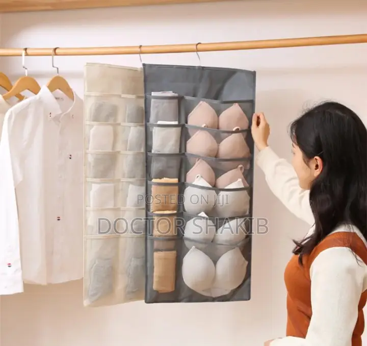 New Bra Hanging Bag Cloth Dual Sided Wall Shelf