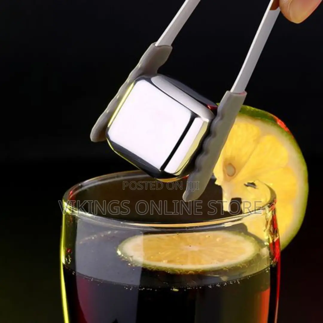 8pcs Stainless Steel Reusable Ice Cubes for Whiskey Wine