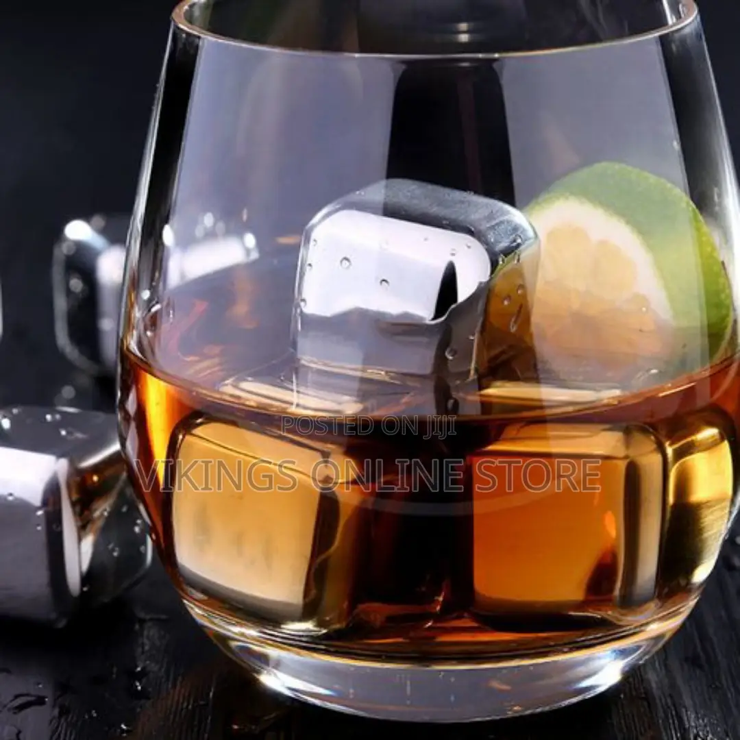 8pcs Stainless Steel Reusable Ice Cubes for Whiskey Wine