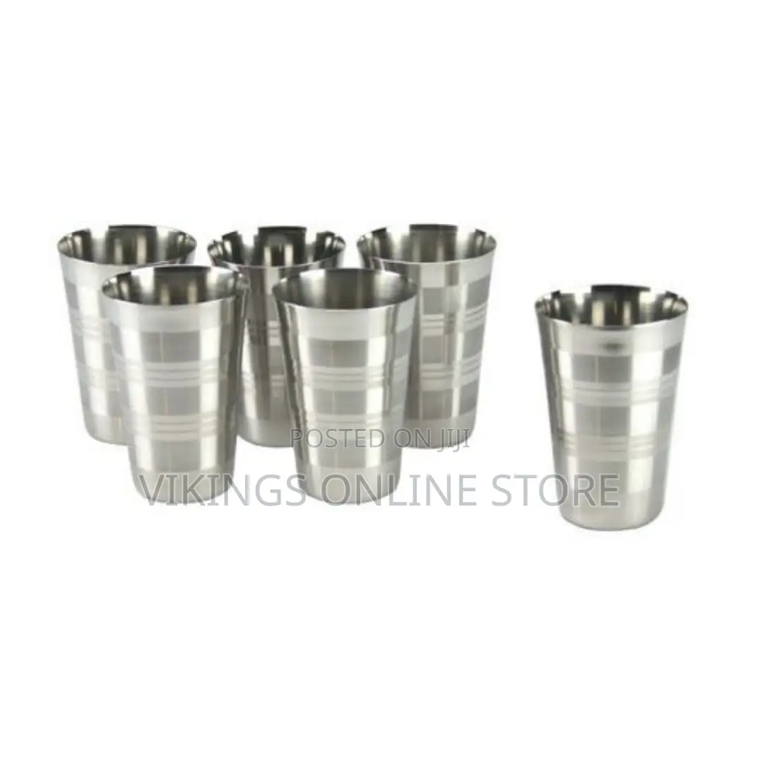 6 Stainless Steel Drinking Tumblers