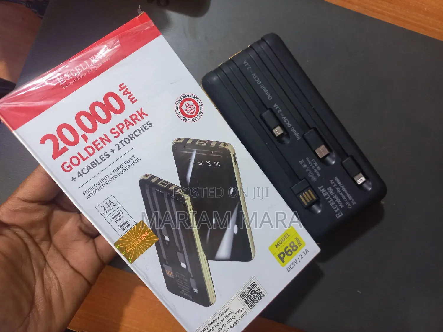 Power Bank 20,000mah/Excellent Golden Spark