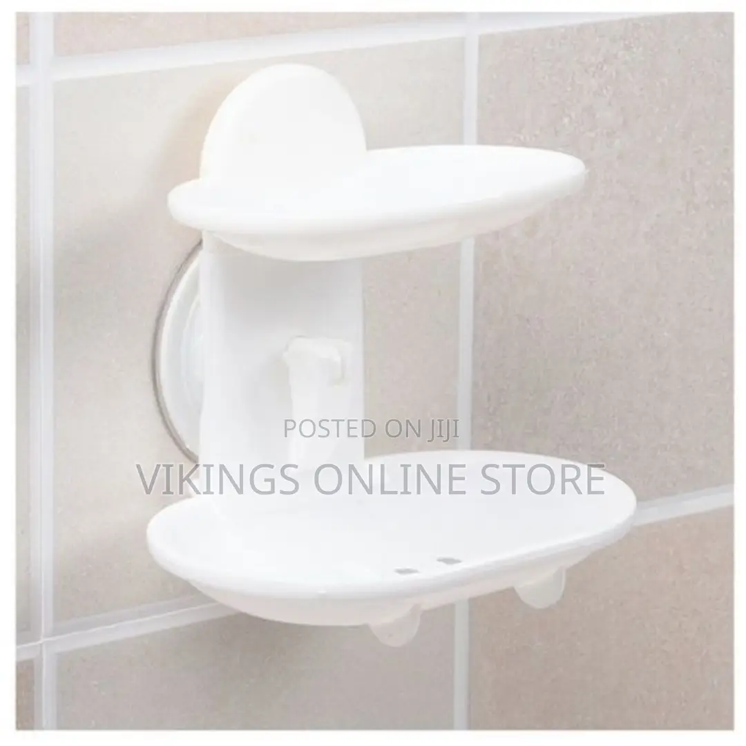 Double Soap Dish Strong Suction Soap Holder Cup