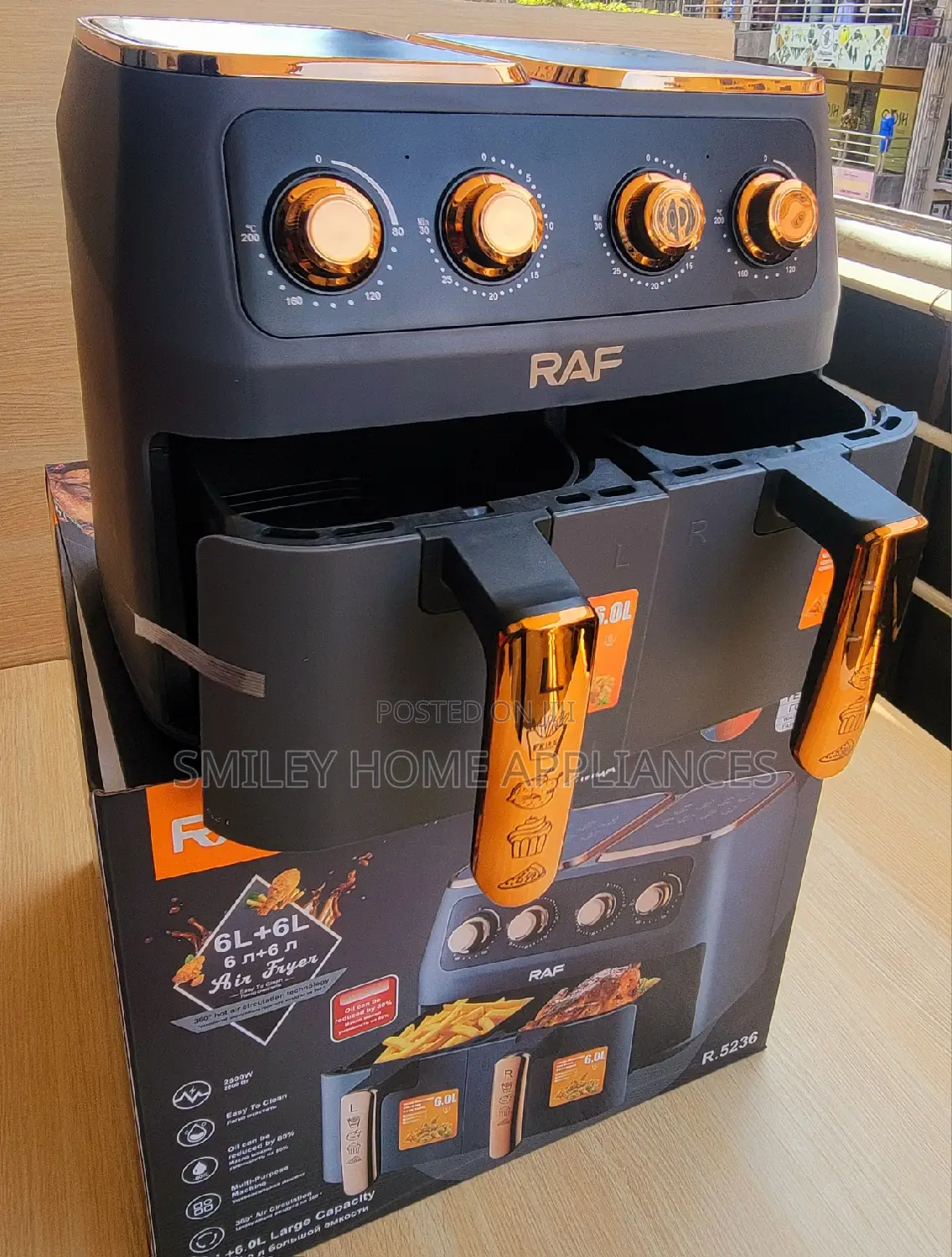12ltrs Raf Dual Airfryer