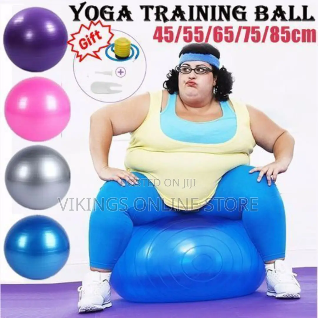 Yoga Ball PVC Thicken Yoga Ball- Pink, Blue, Purple,Grey