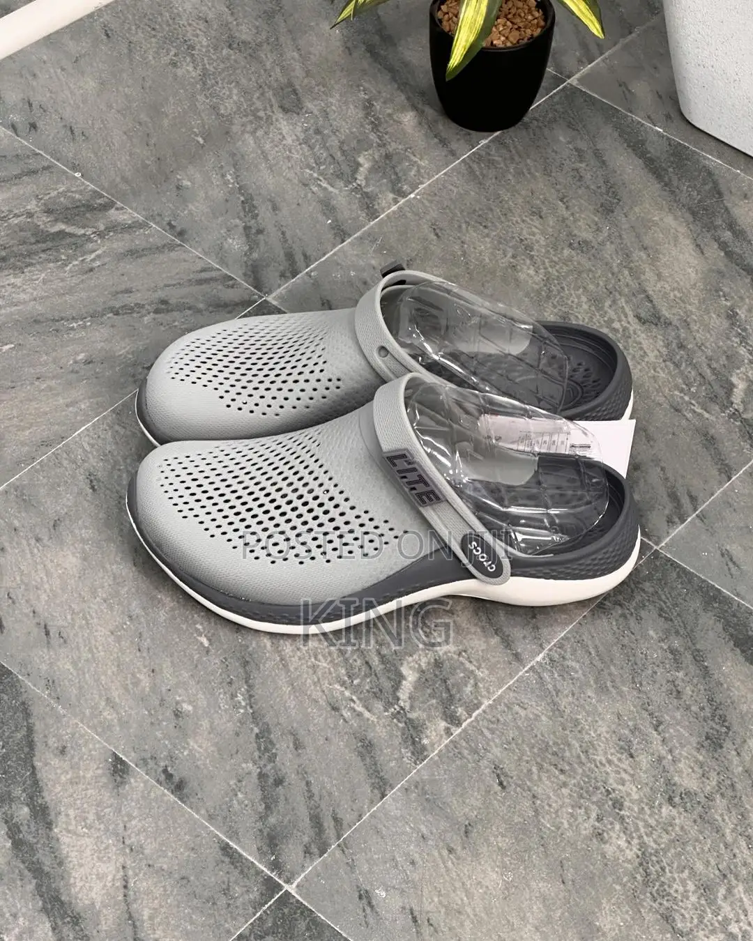 360 Literide Grey/Navy Blue Crocs