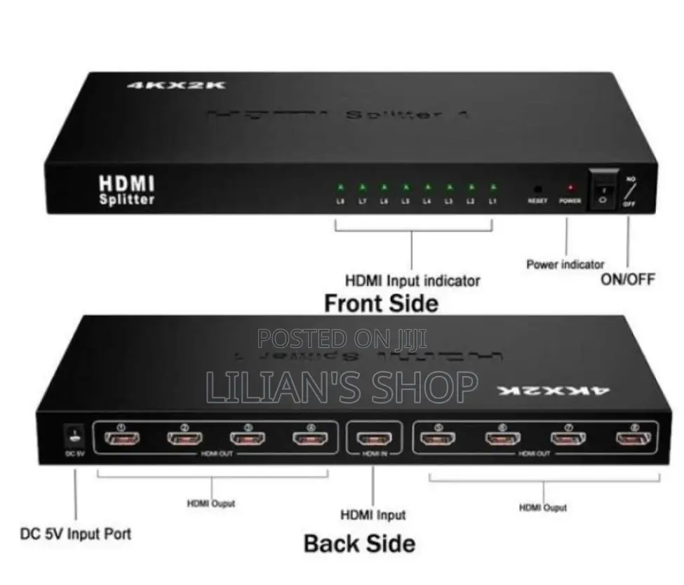 Hdmi Splitter 8 Port ( 1 Input to 8 Output) Converter