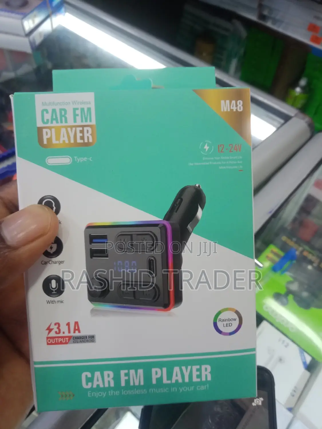 Multfunctional Car FM Player With Type C Charging Port